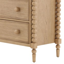 Calypso Updated Traditional Whitewash Oak Bobbin Dresser|