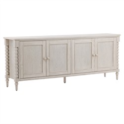 Calypso Updated Traditional Whitewash Oak Bobbin Sideboard|