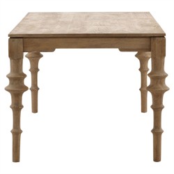 Elena Updated Traditional Natural Mango Wood Rectangular Dining Table - 78"|