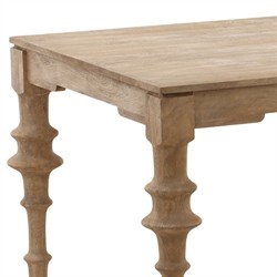 Elena Updated Traditional Natural Mango Wood Rectangular Dining Table - 78"|