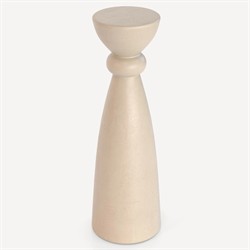 Arlen Modern Classic Beige Concrete Pedestal Round Outdoor Drink Table|