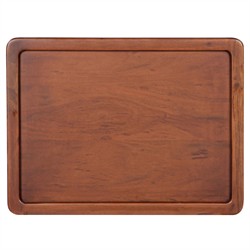 Tobi Updated Traditional Brown Acacia Wood Rectangular Side Table|