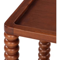 Tobi Updated Traditional Brown Acacia Wood Rectangular Side Table|