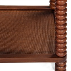 Tobi Updated Traditional Brown Acacia Wood Rectangular Side Table|