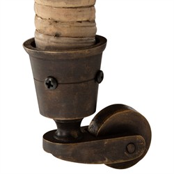 Selena Coastal Beach Grey Woven Rattan Bar Cart|