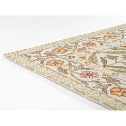 Olivia French Country Green Wool Floral Patterned Rug - 5'x7'6"|