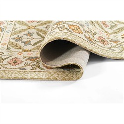 Olivia French Country Green Wool Floral Patterned Rug - 5'x7'6"|