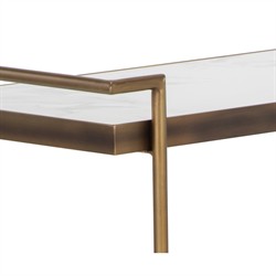 Rossana Modern Classic Bronze Metal Bar Cart|