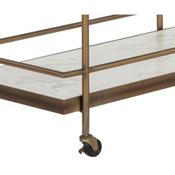 Rossana Modern Classic Bronze Metal Bar Cart|