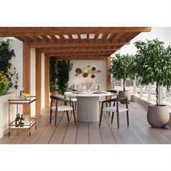 Rossana Modern Classic Bronze Metal Bar Cart|