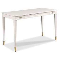 Elsa French Country White Wood Vanity Desk|
