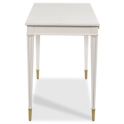 Elsa French Country White Wood Vanity Desk|