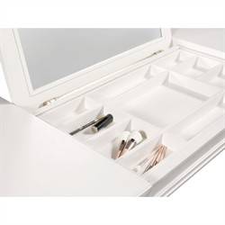 Elsa French Country White Wood Vanity Desk|