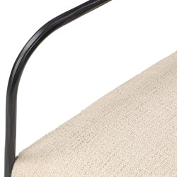 Faryn Modern Classic Cream Performance Iron Dining Arm Chair|