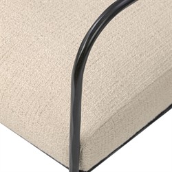 Faryn Modern Classic Cream Performance Iron Dining Arm Chair|