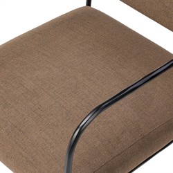 Faryn Modern Classic Brown Performance Iron Dining Arm Chair|