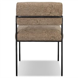 Faryn Modern Classic Brown Printed Iron Dining Arm Chair|