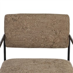 Faryn Modern Classic Brown Printed Iron Dining Arm Chair|