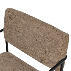 Faryn Modern Classic Brown Printed Iron Dining Arm Chair|