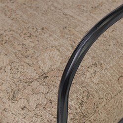 Faryn Modern Classic Brown Printed Iron Dining Arm Chair|