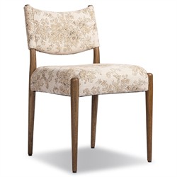 Odelia Modern Classic Beige Printed Oak Wood Dining Chair|