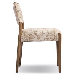 Odelia Modern Classic Beige Printed Oak Wood Dining Chair|
