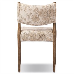 Odelia Modern Classic Beige Printed Oak Wood Dining Chair|