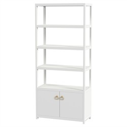 Allura Modern Classic White Wood Etagere|