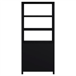 Shay Modern Classic Coffee Brown Wood Bookcase|