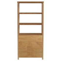 Shay Modern Classic Natural Wood Bookcase|