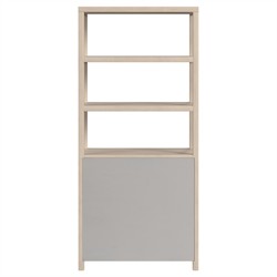 Shay Modern Classic Taupe Wood Bookcase|