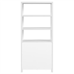 Shay Modern Classic White Wood Bookcase|