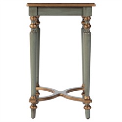 Zahra French Country Green Wood Side Table|
