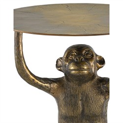 Fred Modern Classic Antique Gold Aluminum Monkey Accent Table Standard ...