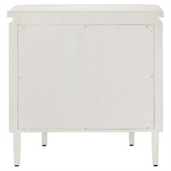 Sazana Modern Classic White Oak Demilune Nightstand|