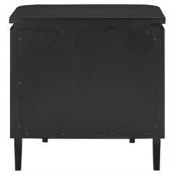 Sazana Modern Classic Black Oak Demilune Nightstand|