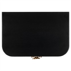 Sazana Modern Classic Black Oak Demilune Nightstand|