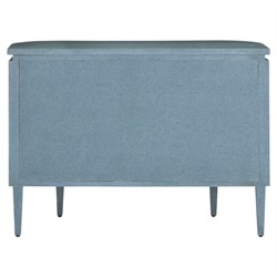 Sazana Modern Classic Blue Linen Oak Demilune Sideboard|