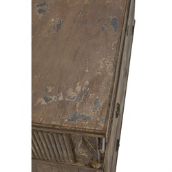 Keira French Country Distressed Brown Reclaimed Pine Bachelor Chest|