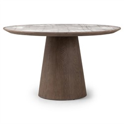 Skylar Modern Classic White Marble Brown Oak Poker Game Table|