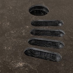 Skylar Modern Classic Bluestone Black Oak Poker Game Table|