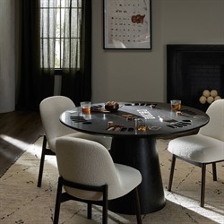 Skylar Modern Classic Bluestone Black Oak Poker Game Table|