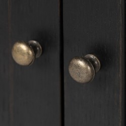 Dione Modern Classic Distressed Black Oak Darts Game Cabinet|