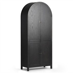 Dione Modern Classic Distressed Black Oak Darts Game Cabinet|