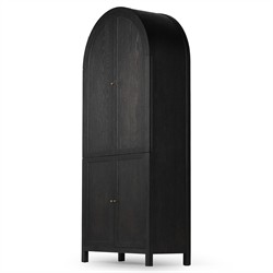 Dione Modern Classic Distressed Black Oak Darts Game Cabinet|