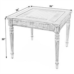 Isabella Updated Traditional Black Wood Game Table|