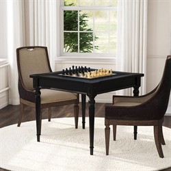 Isabella Updated Traditional Black Wood Game Table|