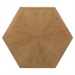 Charlie Modern Classic Brown Oak Hexagonal Game Table|