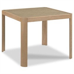 Catalina Coastal Beach Natural Wood Woven Cane Game Table|