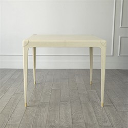 Truett Modern Classic Cream Leather Wrapped Game Table|